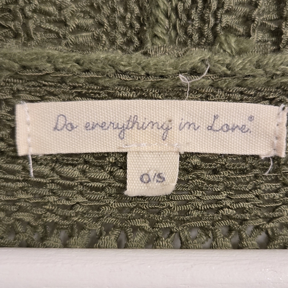 Do Everything In Love Green Cardigan Open Front One Size - Picture 6 of 6